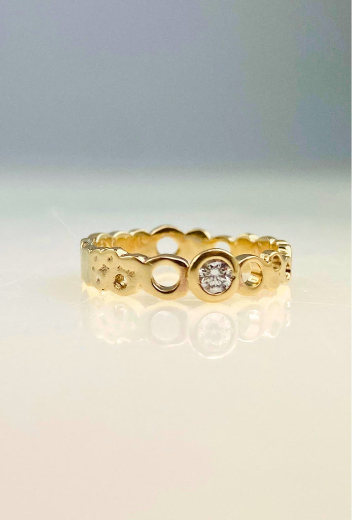 9ct gold & diamond Waters Edge ring - KFDJewelleryWE05