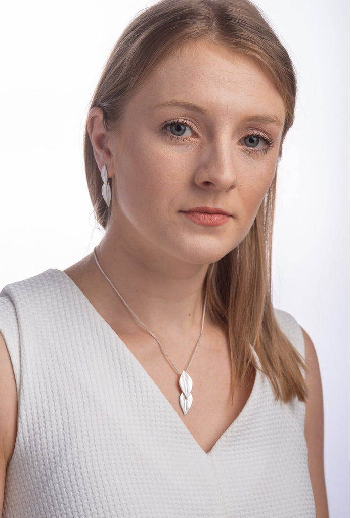 Double drop Be-Leaf pendant - KFDJewelleryBL09