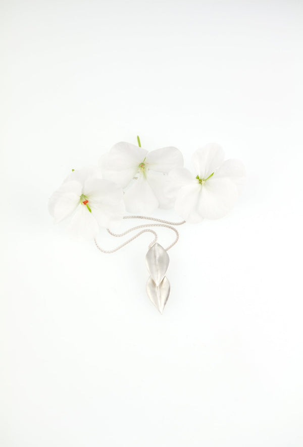 Double drop Be-Leaf pendant - KFDJewelleryBL09