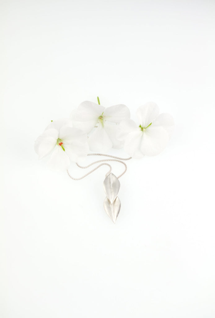 Double drop Be-Leaf pendant - KFDJewelleryBL09