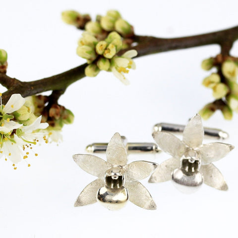 Exotic Orchid Cufflinks - KFDJewelleryEO11