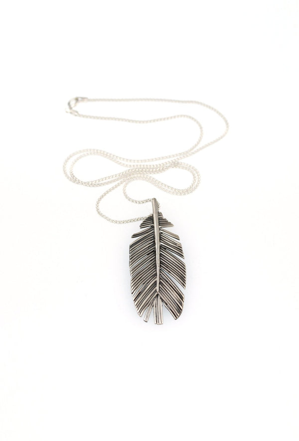 Large Feather Pendant - KFDJewelleryF06