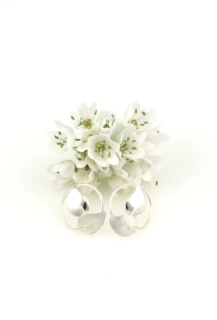 Large Jenyus sterling silver stud earrings - KFDJewelleryJ16