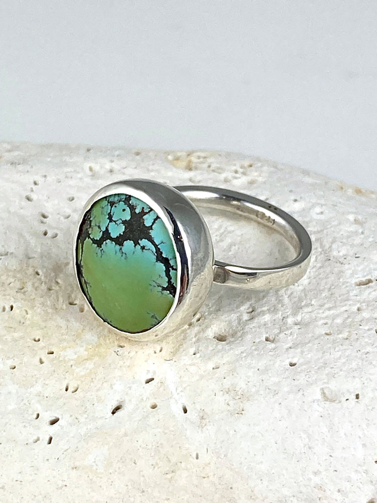 Large Turquoise Moon Rings - KFDJewelleryTT02