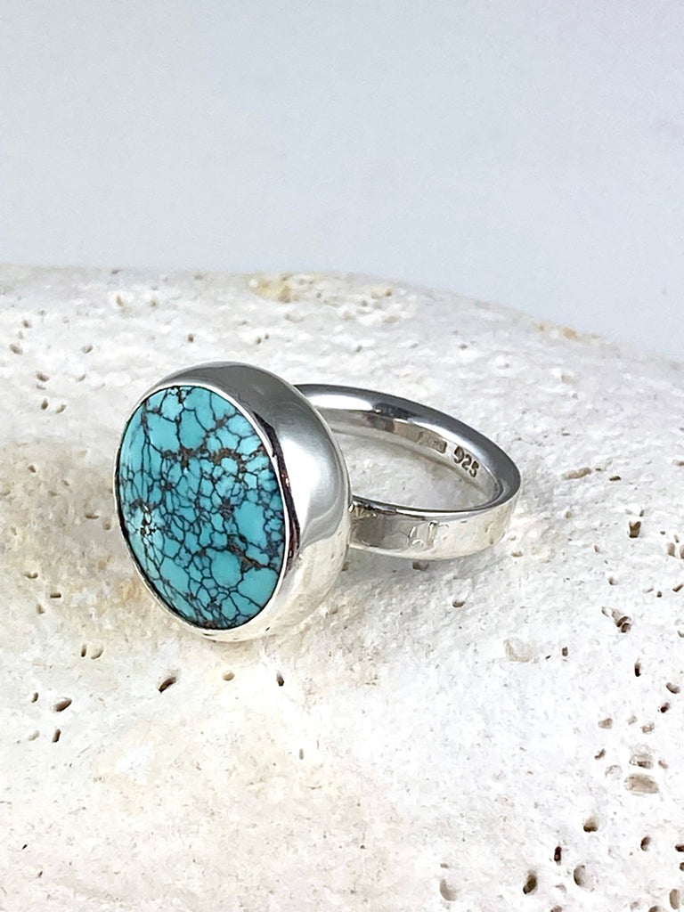 Large Turquoise Moon Rings - KFDJewelleryTT04