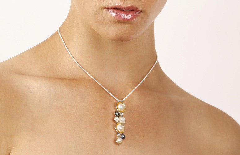 Long Champagne Pendant - KFDJewelleryC5