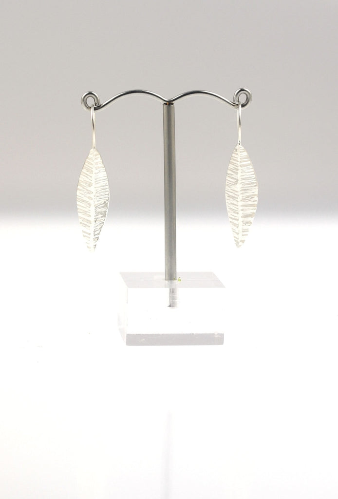 Small Drop Classic Leaf Earrings with Safety Hook Earrings - KFDJewelleryCL13