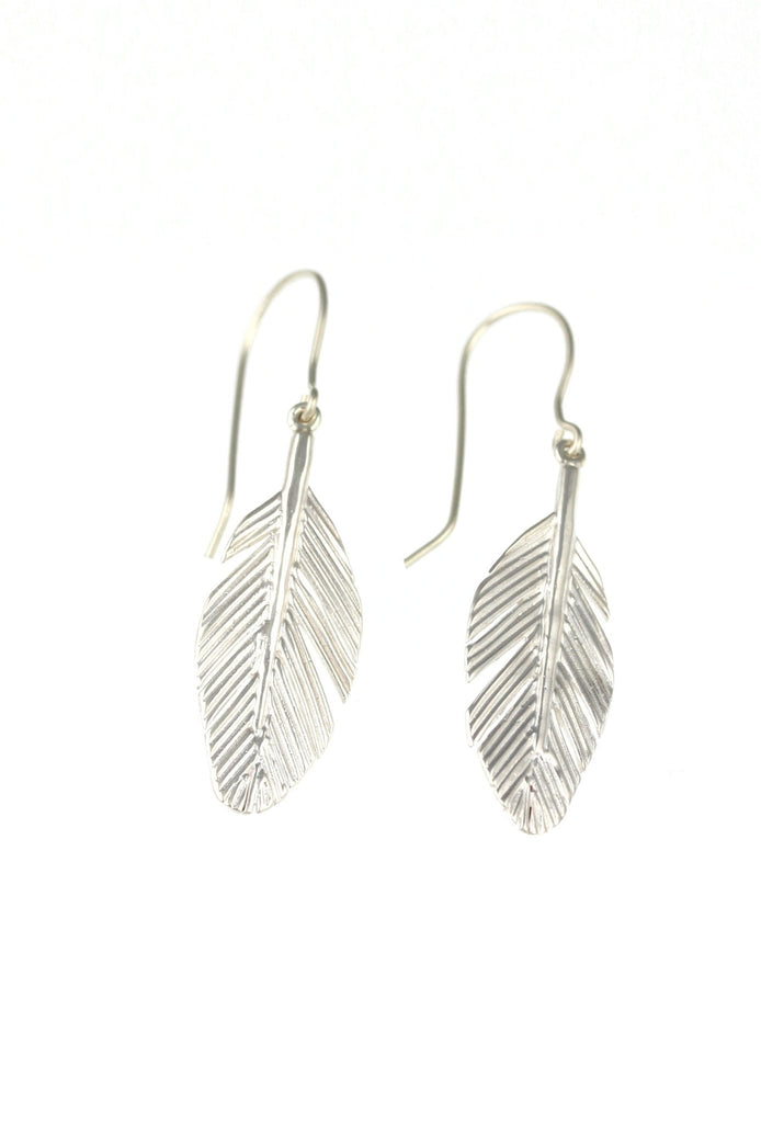 Small feather drop earrings - KFDJewelleryF09