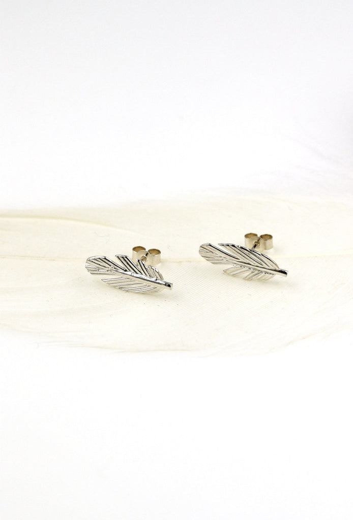 Small Feather Stud earrings - KFDJewelleryF17