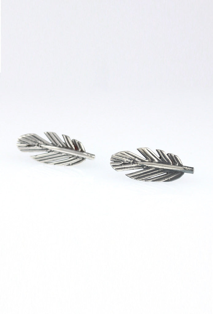 Small Feather Stud earrings - KFDJewelleryF18