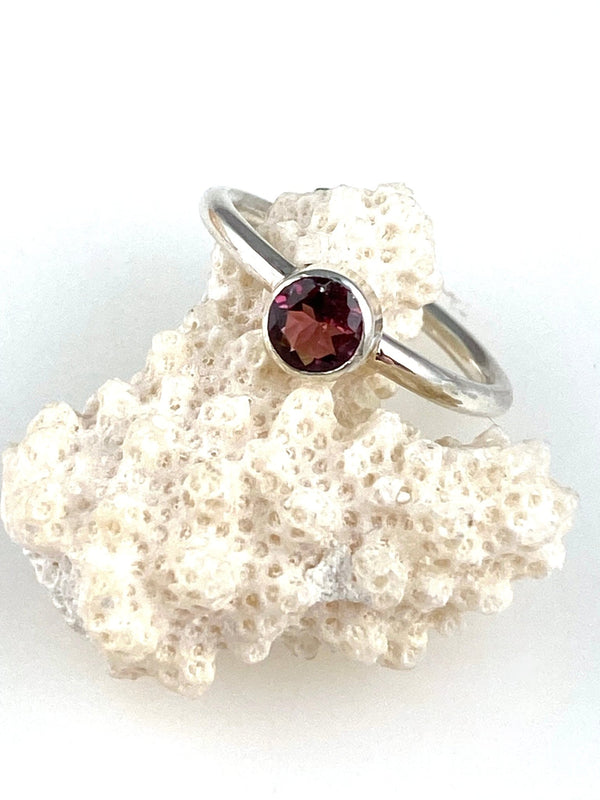 Tourmaline sterling silver ring - KFDJewelleryR01