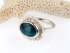 Deep Blue Apatite Silver Ring – One of a Kind - KFDJewellery