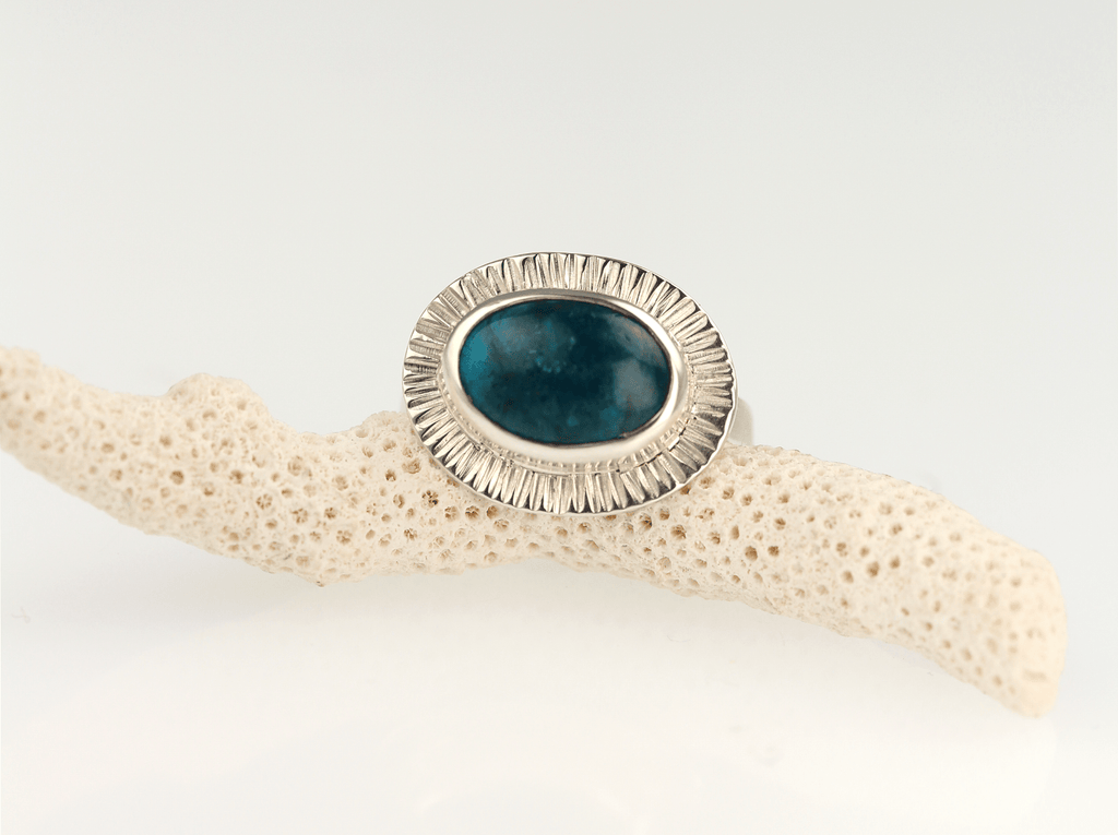 Deep Blue Apatite Silver Ring – One of a Kind - KFDJewellery