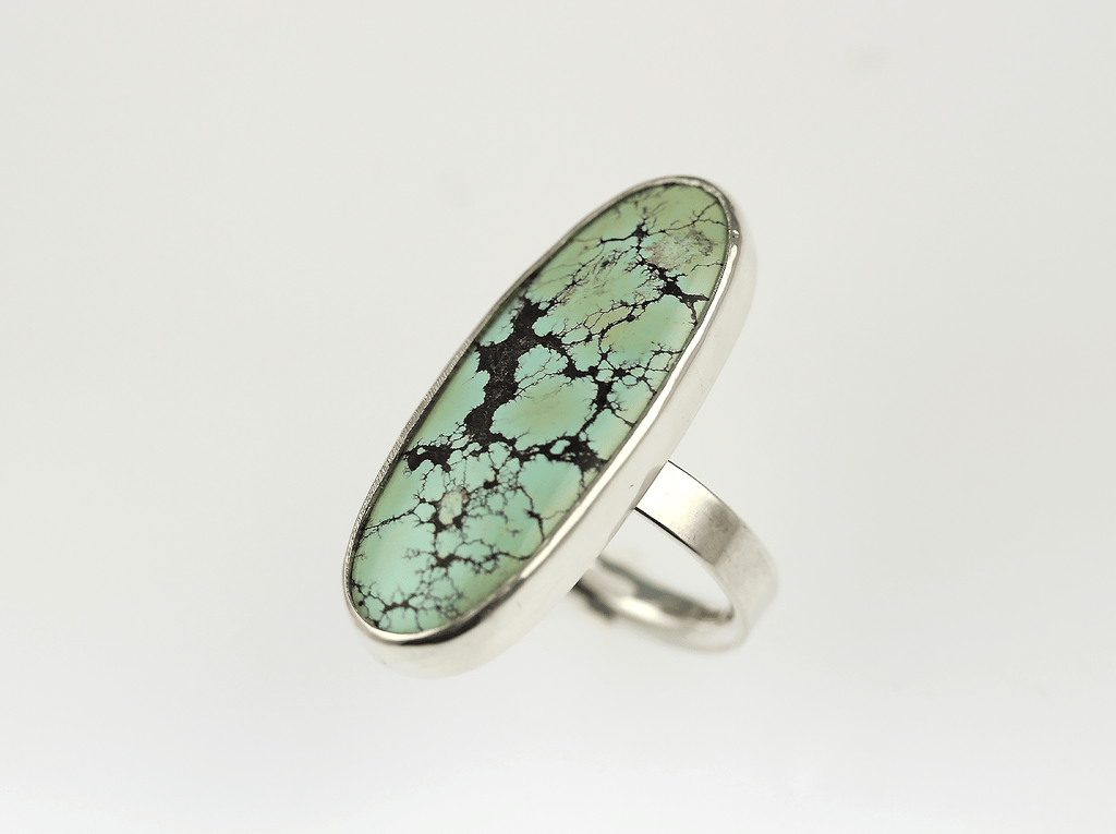 Large Surfboard Shaped Wild Horse Turquoise Statement Ring - KFDJewellery