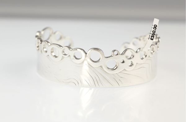 Narrow Waters Edge Cuff in Sterling Silver. - KFDJewellery