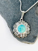 Natural Turquoise Pendant | Pebbles Collection Sterling Silver Necklace - KFDJewellery