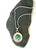 Natural Turquoise Sterling Silver Pendant Necklace | Handmade Round Turquoise Pendant - KFDJewellery