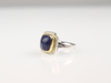One of a Kind Tanzanite and Gold Silver Ring - KFDJewellery