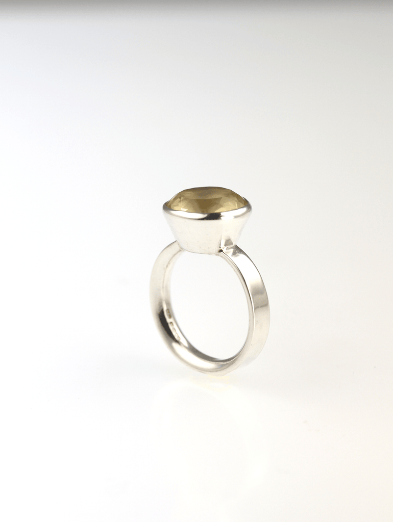 Pale Lemon Quartz Silver Ring – KFD Jewellery - KFDJewellery