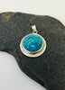 Round Peruvian Opal Sterling Silver Pendant | One of a Kind - KFDJewellery