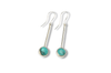 Sky Blue and Teal Turquoise Long Drop Earrings - KFDJewellery