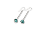 Sky Blue and Teal Turquoise Long Drop Earrings - KFDJewellery