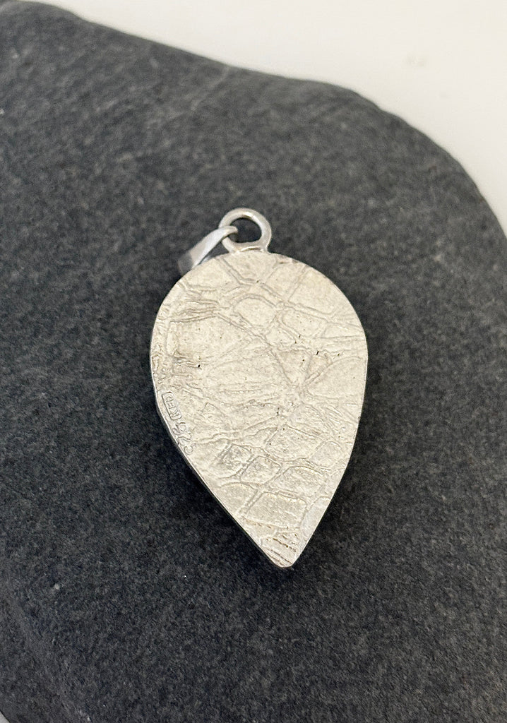Teardrop Peruvian Opal Sterling Silver Pendant | One of a Kind - KFDJewellery