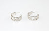 Waters Edge Hoop Earrings, Sterling Silver - KFDJewellery