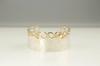Waters Edge Wide Cuff in Sterling Silver and 9ct Gold One of a kind - KFDJewellery