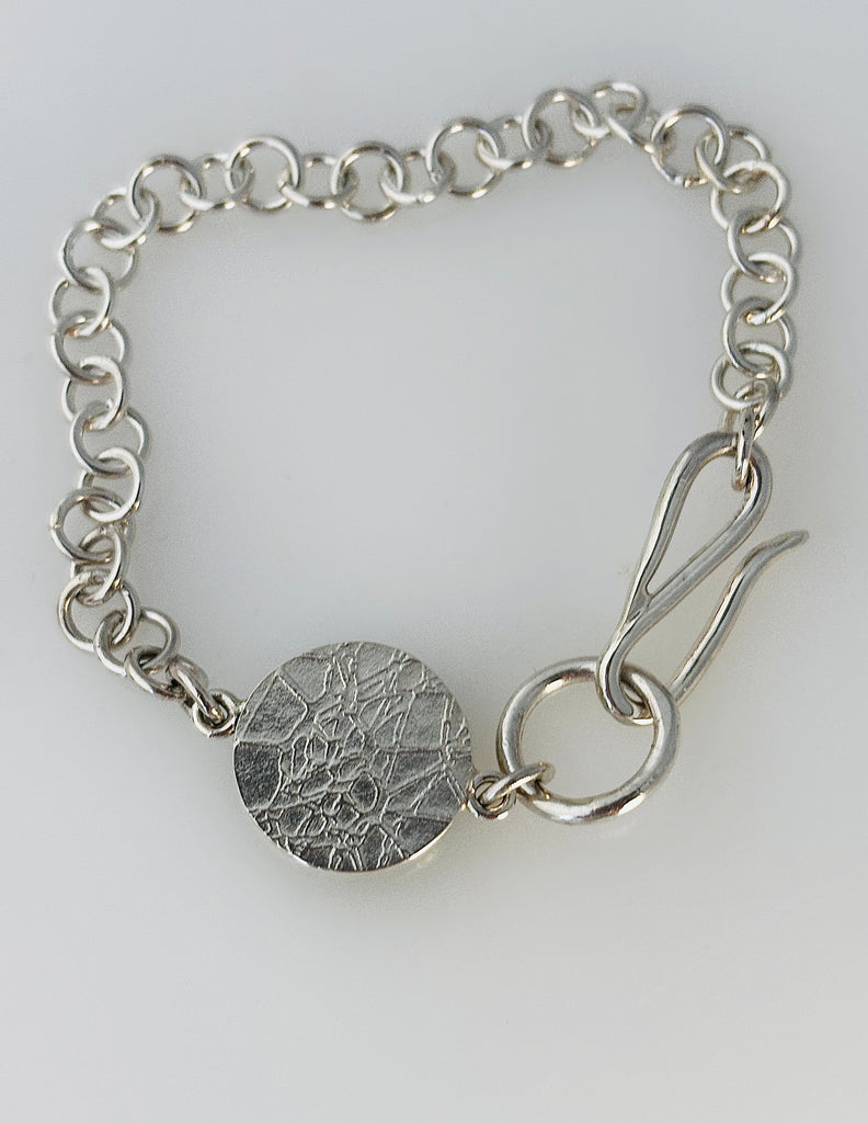 Wild Horse Turquoise Bracelet with Handmade Sterling Silver Chain - KFDJewellery