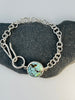 Wild Horse Turquoise Bracelet with Handmade Sterling Silver Chain - KFDJewellery