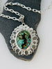 Wild Horse Turquoise Statement Necklace in Sterling Silver | Pebbles Collection - KFDJewellery