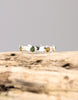 Green & gold tourmaline satellite ring - KFDJewellery