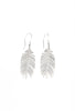 Large feather drop earrings - KFDJewelleryF01