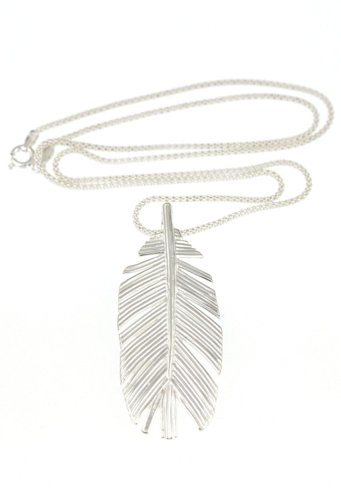 Large Feather Pendant - KFDJewelleryF05