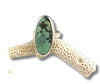 Oval Natural Turquoise sterling silver ring - KFDJewelleryTT26
