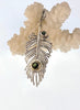 Peacock Feather Pendant in sterling silver & 18ct gold - KFDJewelleryPF02