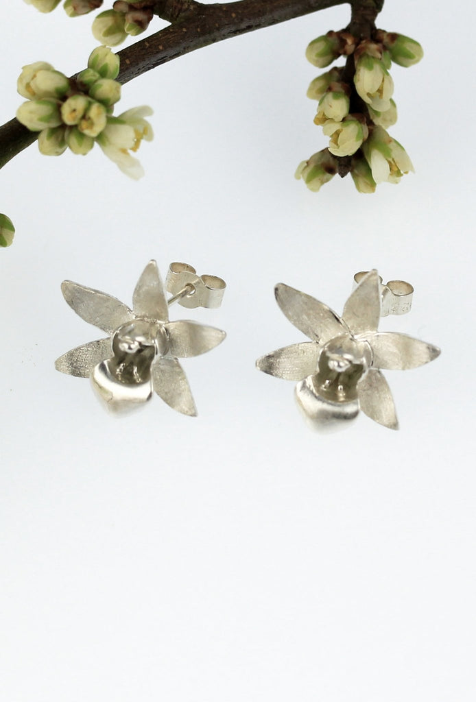 Small Exotic Orchid Stud Earrings - KFDJewelleryEO07