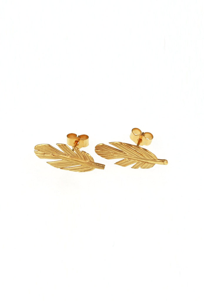 Small Feather Stud earrings - KFDJewelleryF19