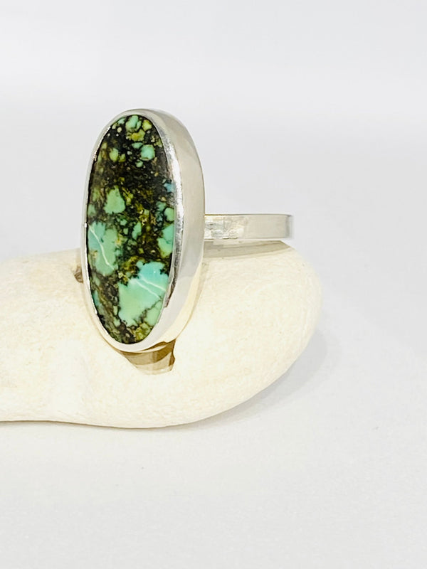 Turquoise Tranquility oval stone ring - KFDJewelleryTT010